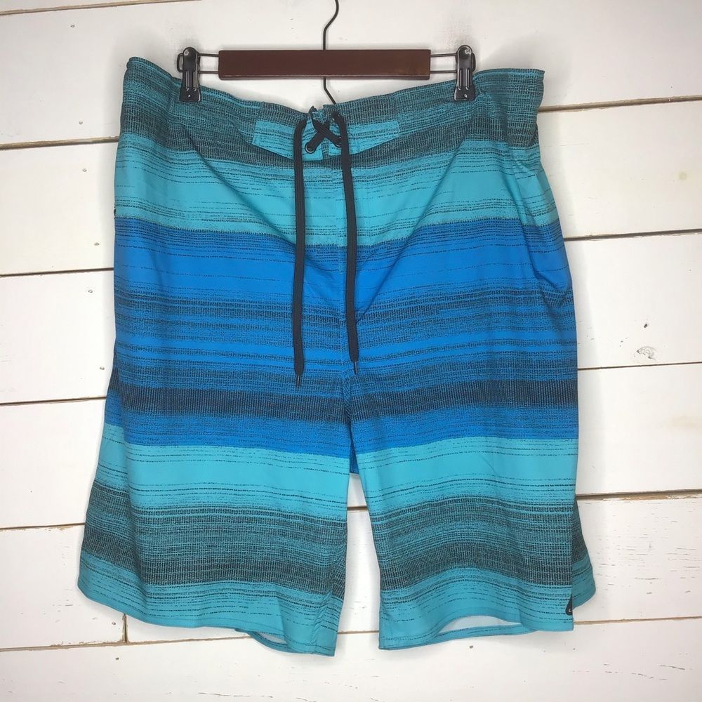 New Laguna Swim Trunks Lined, Blue Stripe 2XL